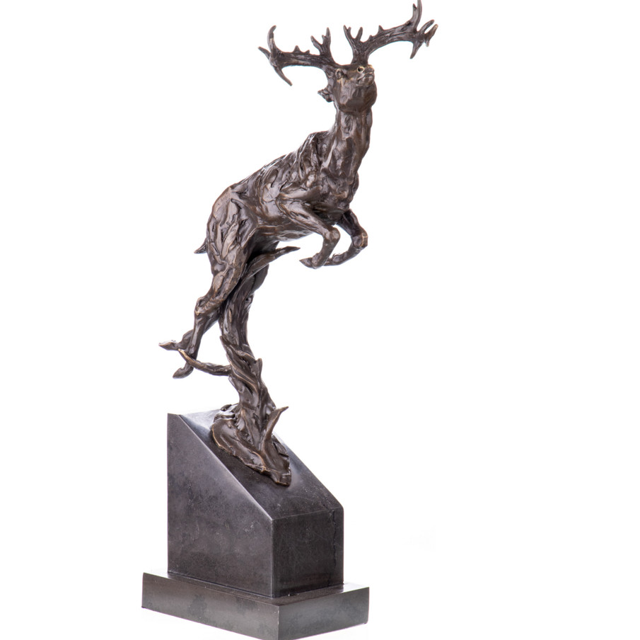 Bronze Figur Springender Hirsch 51x22x10cm2 Bronze Figur Springender Hirsch 51x22x10cm2
