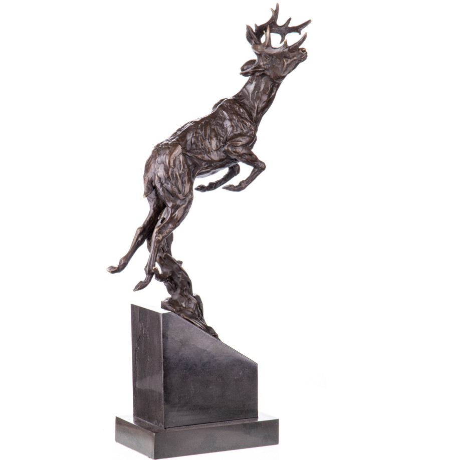 Bronze Figur Springender Hirsch 51x22x10cm3 Bronze Figur "Springender Hirsch" 51x22x10cm – Bild 3