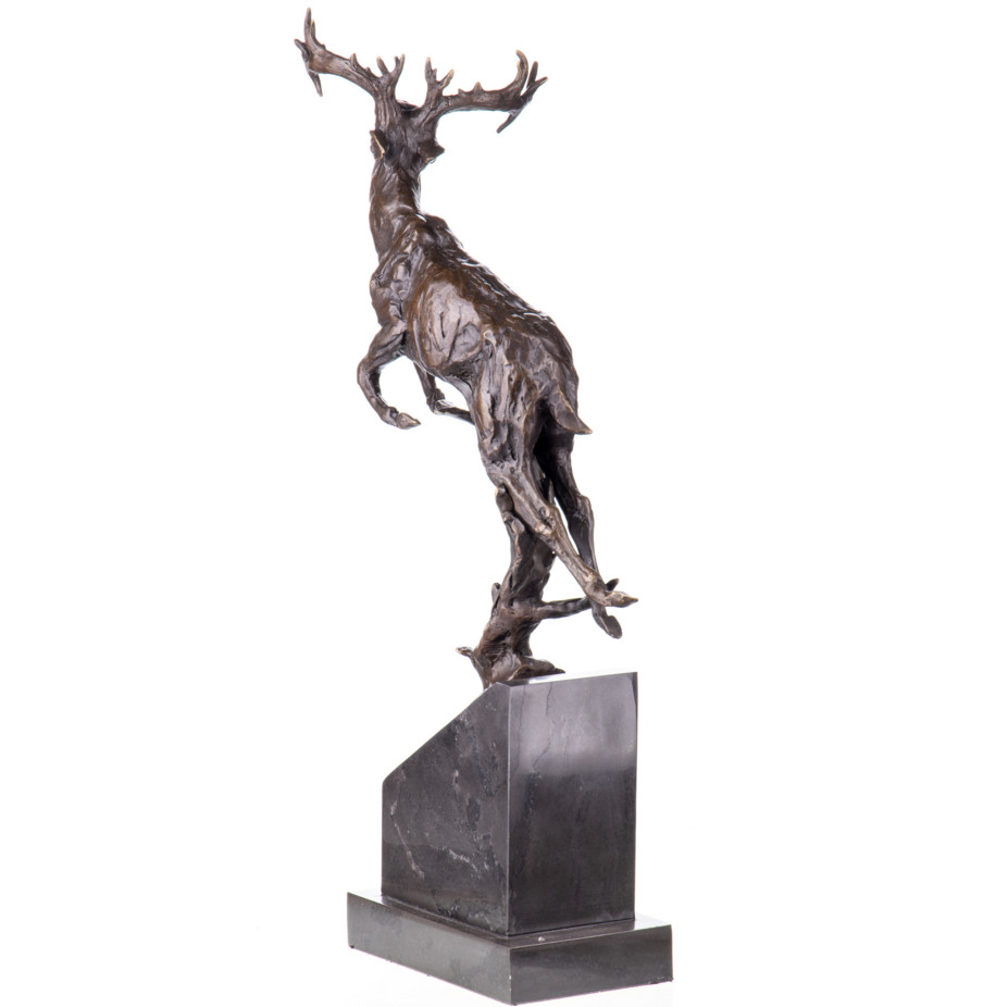 Bronze Figur Springender Hirsch 51x22x10cm4 Bronze Figur "Springender Hirsch" 51x22x10cm – Bild 4