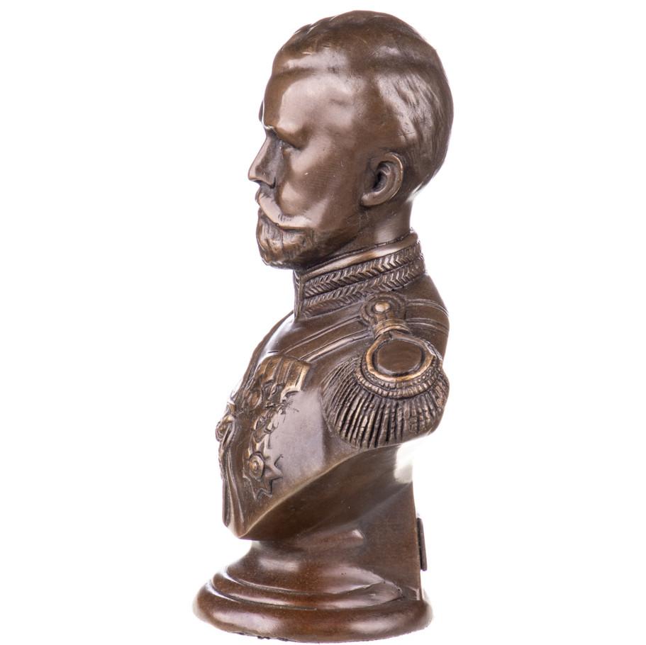 Bronzefigur Büste Zar Nicolaus II 14x10x5cm2 Bronzefigur Büste Zar Nicolaus II 14x10x5cm2