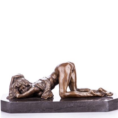 Erotische Bronzefigur Weiblicher Akt 19x43x19cm