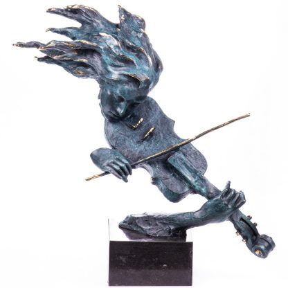 Bronze Figur Geigerin 60x55x30cm