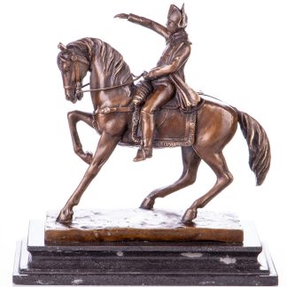 Bronze Figur Kaiser - Napoleon auf Pferd 23x23x10cm