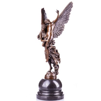 Mythologische Bronzefigur Engel mit Mann Gloria Victis nach Mercié 50x20x14cm2