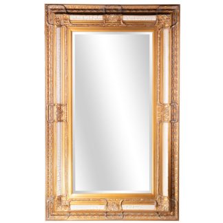 Barockspiegel mit Holzrahmen und Spiegel mit Facettenschliff 158x98x6cm