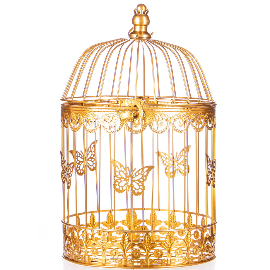 Gartendeko aus Metall - Vogelkäfige 3er Set (6) gold2 Gartendeko aus Metall - Vogelkäfige 3er Set (6) gold2