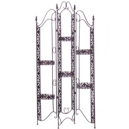 Gartenregale und Rankhilfen aus Metall - Paravent braun 165x110x25cm