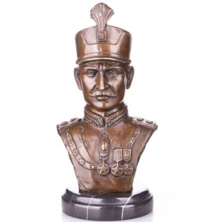 Bronze Figur Büste Kaiser - Karl I. Kaiser von Österreich in Uniform 28x13x13cm
