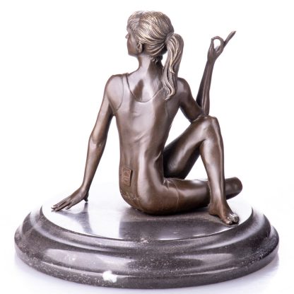 Bronze Figur Frau beim Yoga 19x20x20cm2