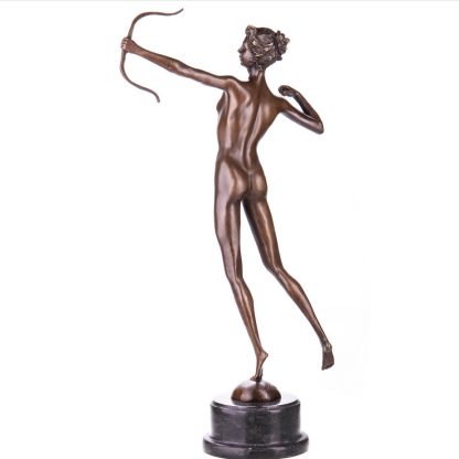 Bronze Figur Götter - Diana Göttin der Jagd mit Bogen 62x31x16cm2