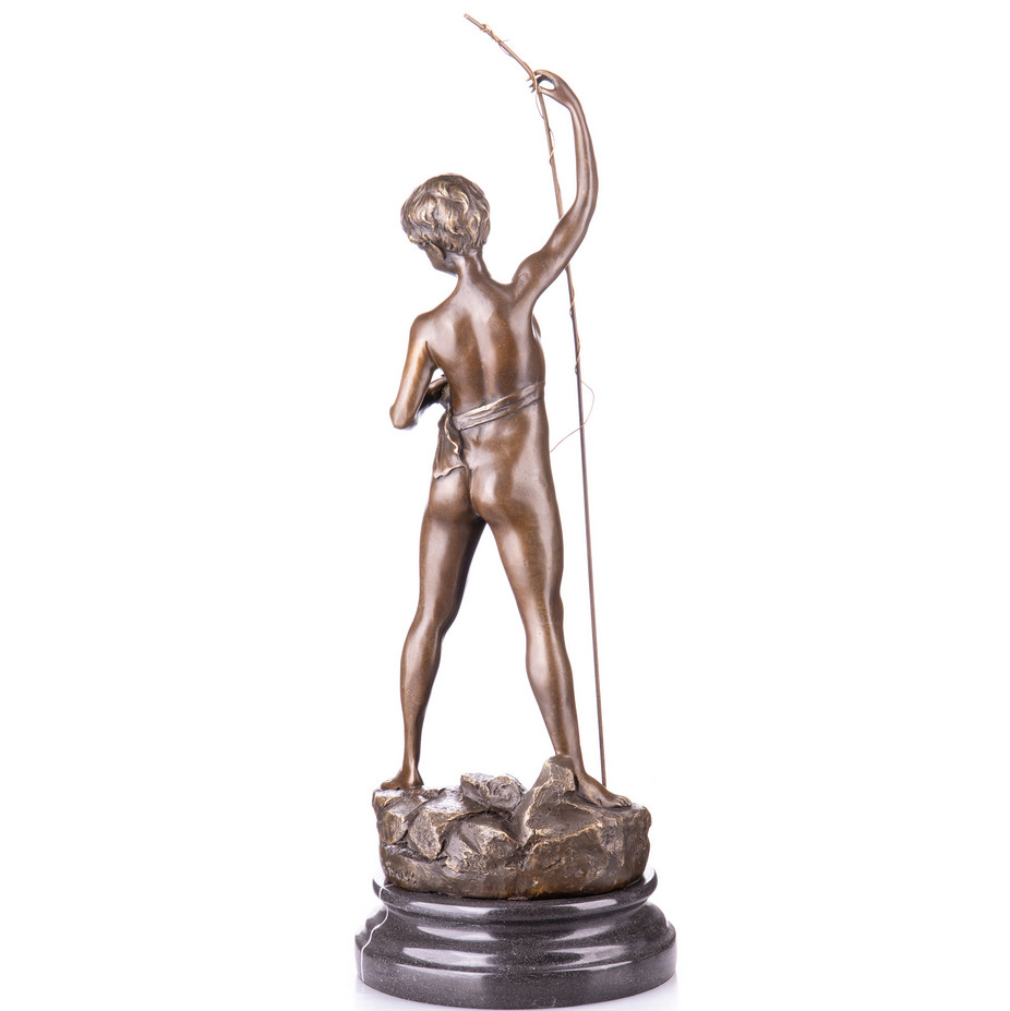 Bronze Figur Junge mit Angel 53x17x17cm3 Bronze Figur "Junge mit Angel" 53x17x17cm – Bild 3