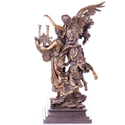 Bronze Figur Mann mit Lyra und Engel 33x22x17cm3 416x416 - Bronze Figur "Mann mit Lyra und Engel" 33x22x17cm