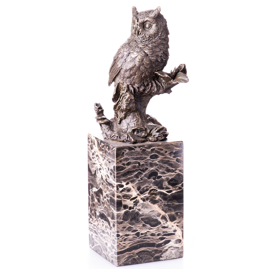 Bronzefigur Eule 28x10x8cm2 Bronzefigur Eule 28x10x8cm2