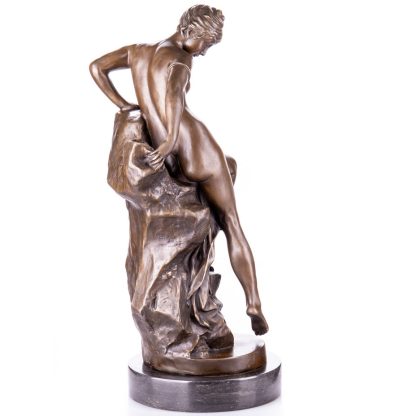 Erotische Bronzefigur Badende Frau 66x32x26cm2