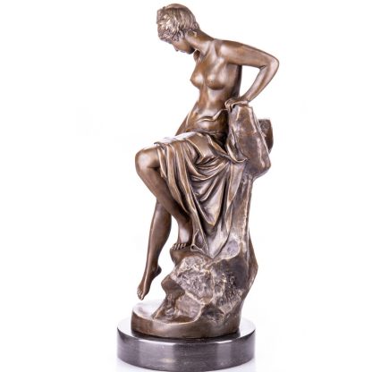 Erotische Bronzefigur "Badende Frau" 66x32x26cm – Bild 3