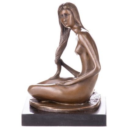 Erotische Bronzefigur Weiblicher Akt 20x14x11cm