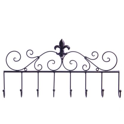 Gartendeko aus Metall - Wandhaken braun 25x49x5cm