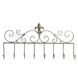Gartendeko aus Metall - Wandhaken grün 25x49x5cm