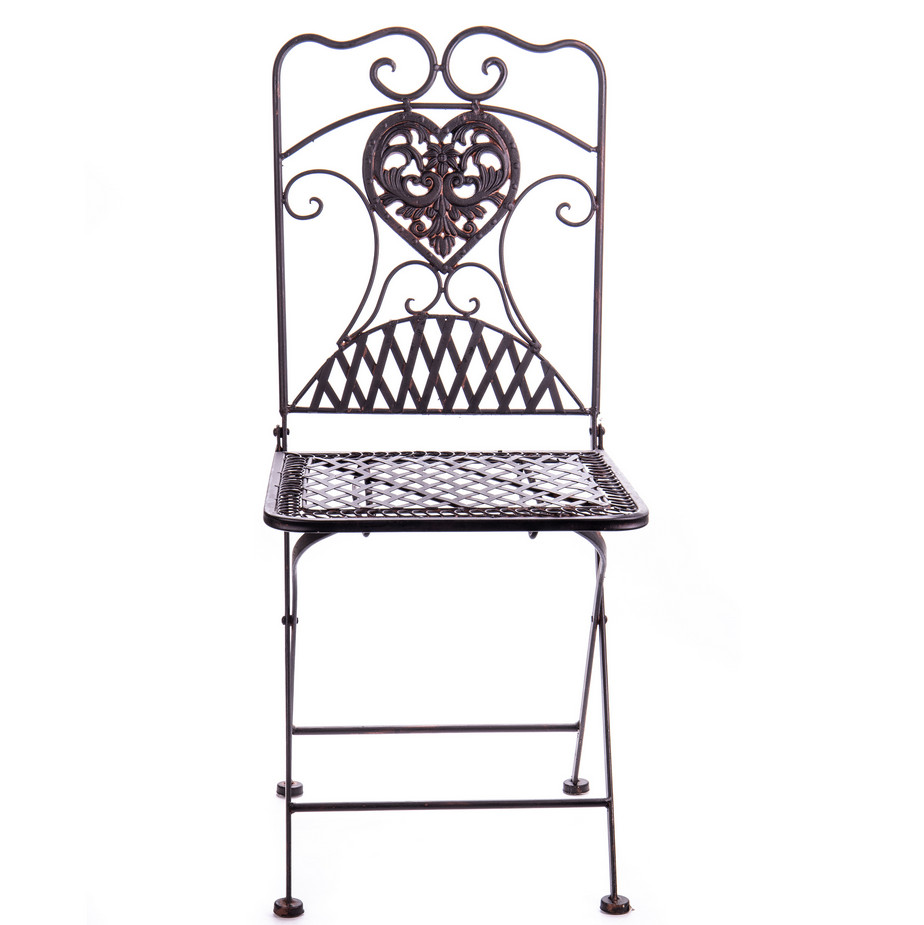 Gartenmöbel aus Metall - Gartenstuhl braun 92x39x65cm2 Gartenmöbel aus Metall - Gartenstuhl braun 92x39x65cm2