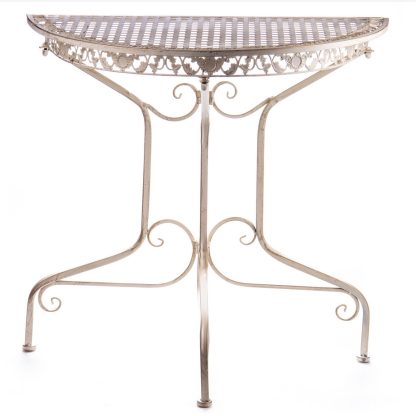 Gartenmöbel aus Metall - Konsolentisch weiss 77x78x39cm