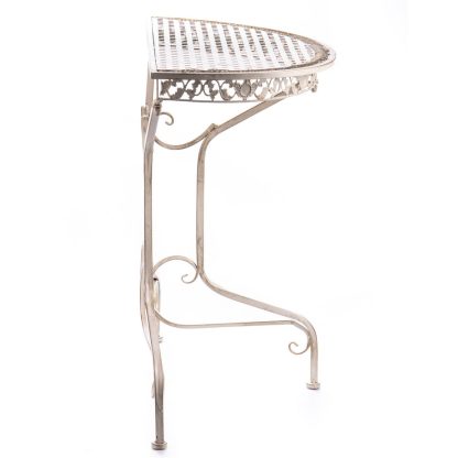 Gartenmöbel aus Metall - Konsolentisch weiss 77x78x39cm2