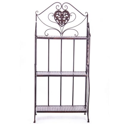 Gartenregale und Rankhilfen aus Metall - Standregal braun 128x60x30cm2
