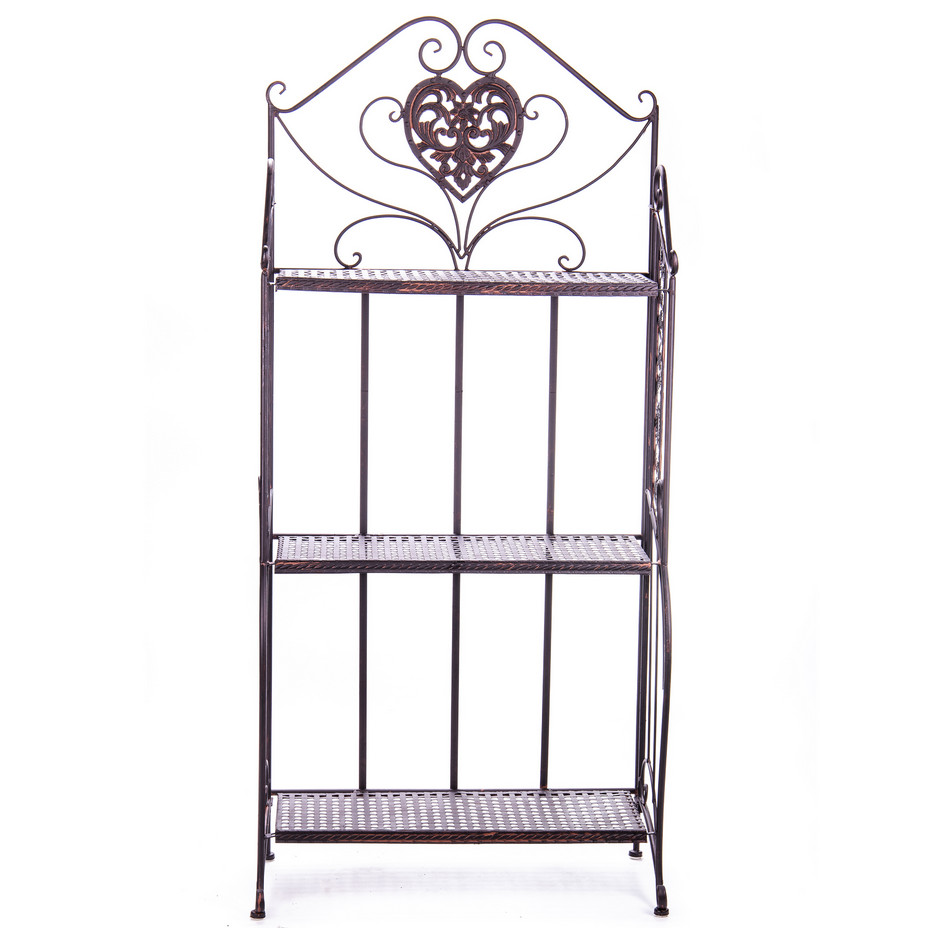 Gartenregale und Rankhilfen aus Metall - Standregal braun 128x60x30cm2 Gartenregale und Rankhilfen aus Metall - Standregal braun 128x60x30cm2