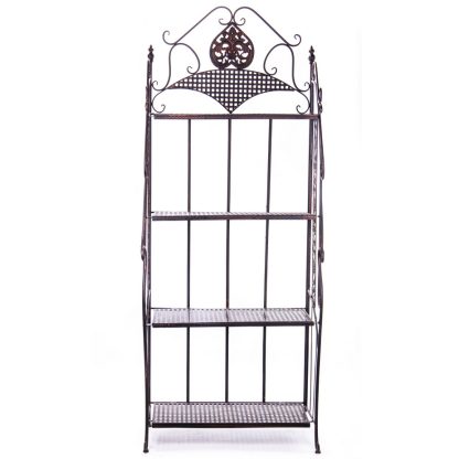 Gartenregale und Rankhilfen aus Metall - Standregal braun 173x67x37cm2