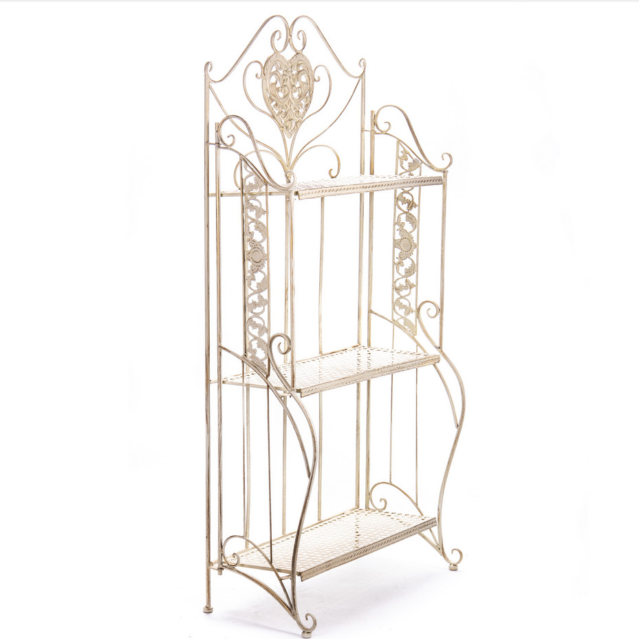 Gartenregale und Rankhilfen aus Metall Standregal weiss 128x60x30cm