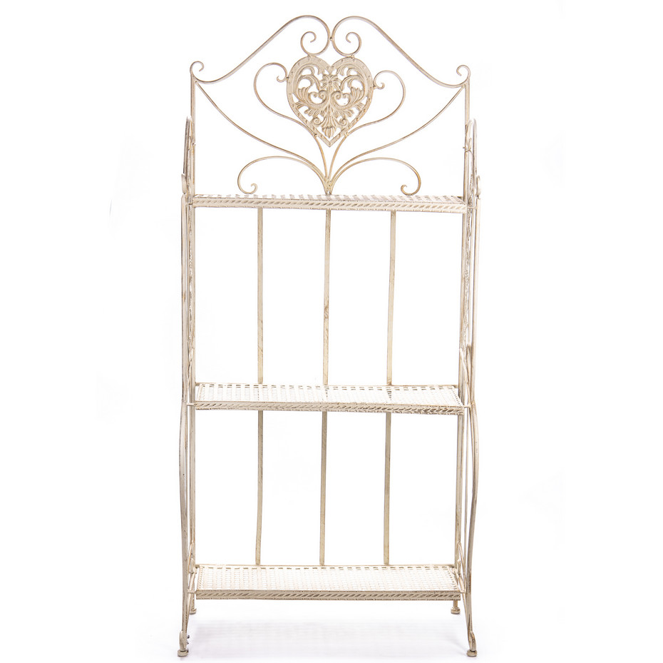 Gartenregale und Rankhilfen aus Metall Standregal weiss 128x60x30cm