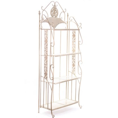 Gartenregale und Rankhilfen aus Metall - Standregal weiss 173x67x37cm