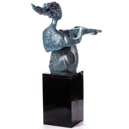 Moderne Bronzefigur Weiblicher Akt mit Gruener Patina 119x150x32cm3 416x416 - Moderne Bronzefigur "Weiblicher Akt" mit Grüner Patina 119x150x32cm