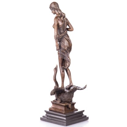 Mythologische Art Deco Bronzefigur Leda mit dem Schwan 48x17x14cm3 416x416 - Mythologische Art Deco Bronzefigur "Leda  mit dem Schwan" 48x17x14cm