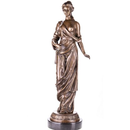 Bronze Figur Frau in Tunika (2) 84x22x22cm