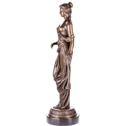 Bronze Figur Frau in Tunika (2) 84x22x22cm2