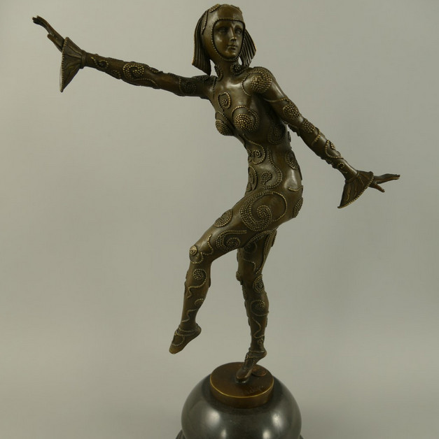 Bronze Figur Tänzerin 38x13x26cm Bronze Figur Tänzerin 38x13x26cm