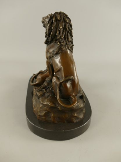 Bronze Figur Tier - "Löwe und Panther" 28x20x37cm – Bild 4