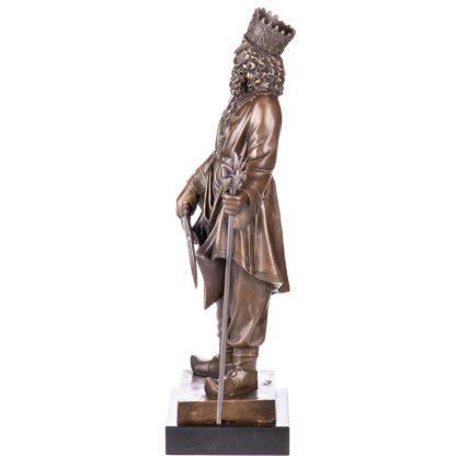 Bronze Fiigur Persischer König Kyros der Große (559-530 v.Chr.) mit Schwert und Zepter 43x25x12cm2