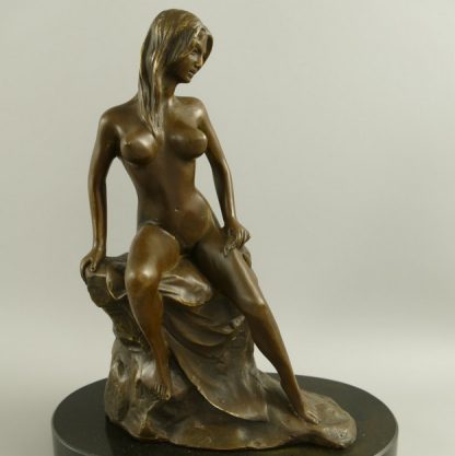 Erotische Bronze Figur Weiblicher Akt 27x12x23cm