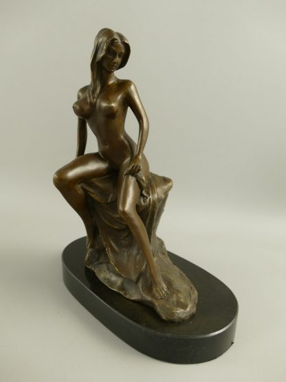 Erotische Bronze Figur "Weiblicher Akt" 27x12x23cm – Bild 6