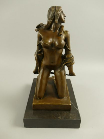 Erotische Bronze Figur "Weiblicher Akt gefesselt" 25x13x17cm – Bild 5