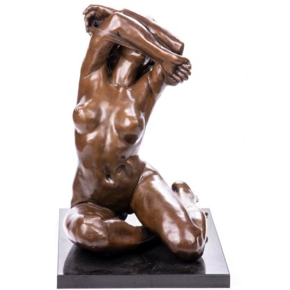 Erotische Bronzefigur Weiblicher Akt 68x56x45cm