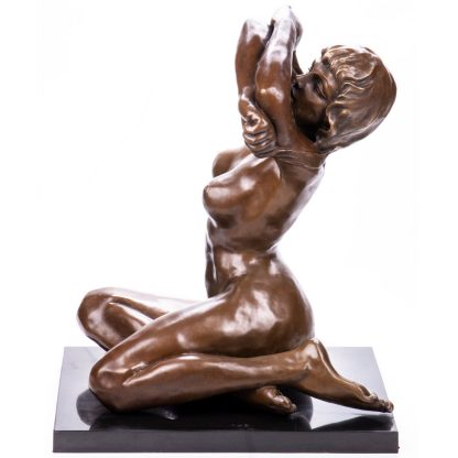 Erotische Bronzefigur Weiblicher Akt 68x56x45cm2