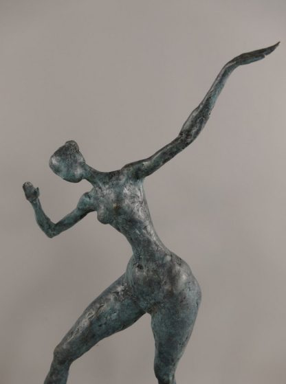 Moderne Bronze Figur Erotische Tänzerin 51x13x30cm2