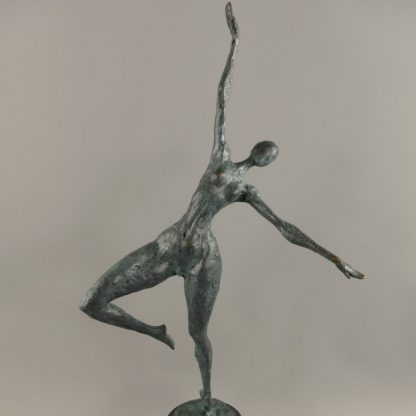 Moderne Bronze Figur Erotische Tänzerin 63x13x31cm