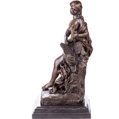 Mythologische Bronzefigur Leda und der Schwan 40x22x20cm2