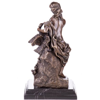 Mythologische Bronzefigur "Leda und der Schwan" 40x22x20cm – Bild 3