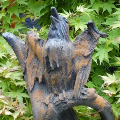 Wesen der Lüfte Amsel Steinguss Rosteffekt 33x20x19cm