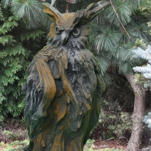 Wesen der Lüfte Eule Steinguss Rosteffekt 65x32x34cm Wesen der Lüfte Eule Steinguss Rosteffekt 65x32x34cm