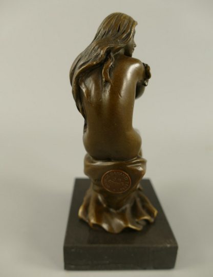 Bronze Figur "Hockende Frau" 13x7x8cm – Bild 4